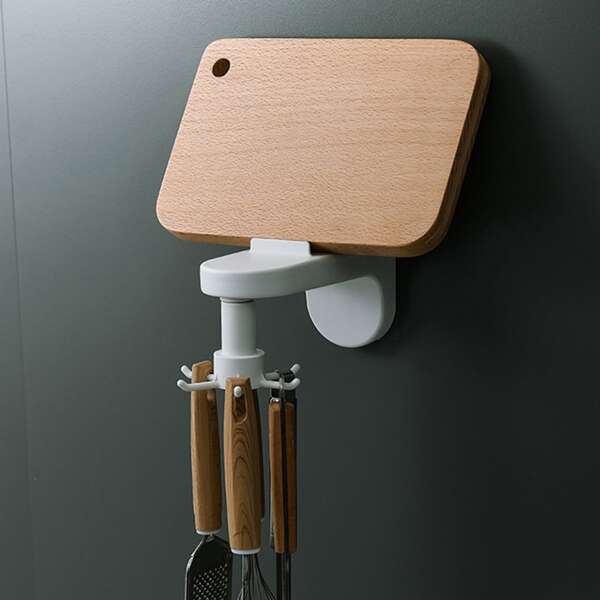 

1pc Multifunction Rotating Hook, Grey