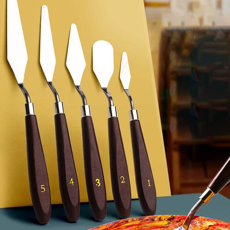 

5pcs Oil Paint Scraper Set, Multicolor