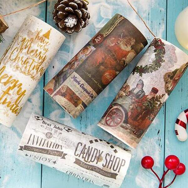 

1roll Christmas Pattern Random Wide Tape, Multicolor