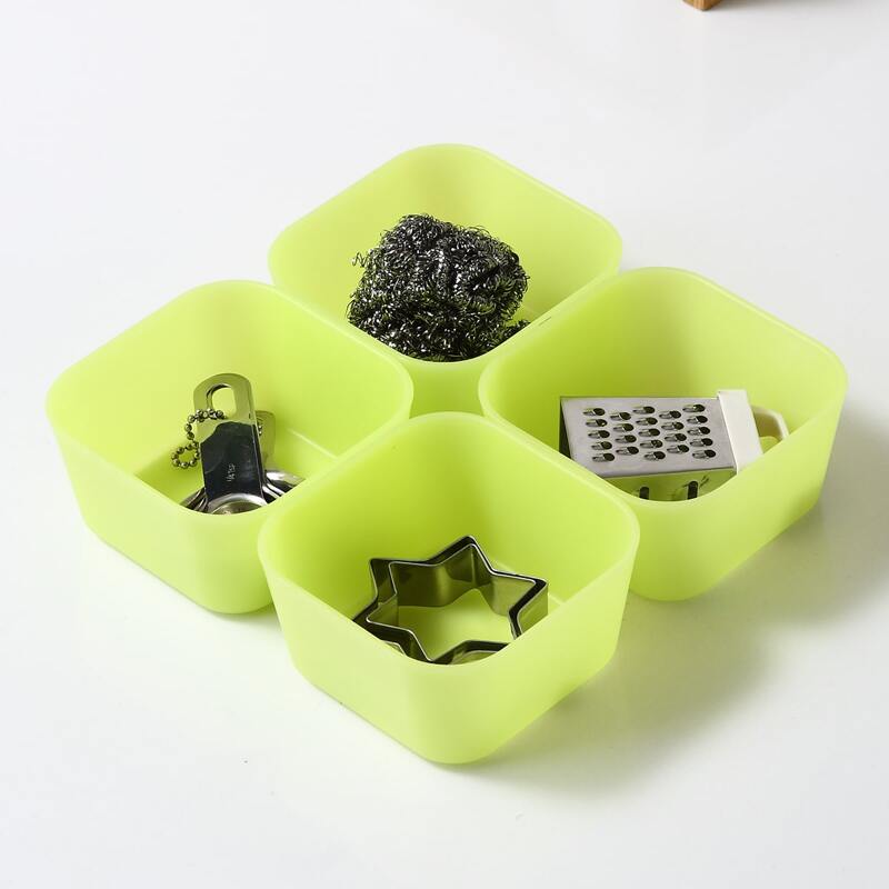 

4pcs Kitchen Storage Box, Lime green