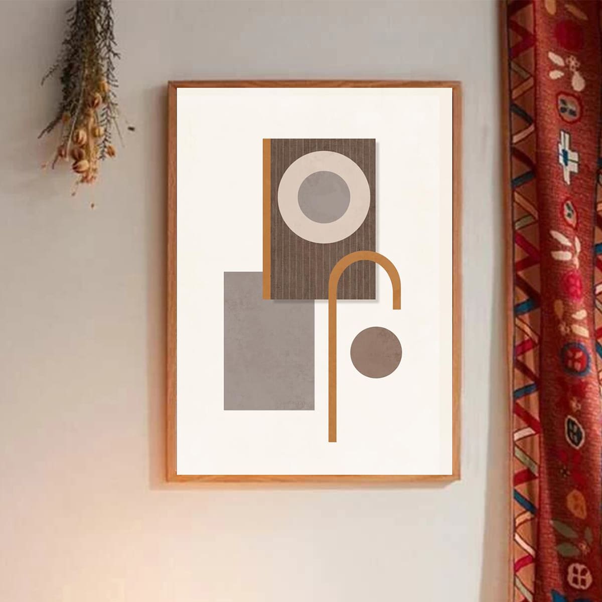 

Graphic Print Wall Painting Without Frame, Multicolor