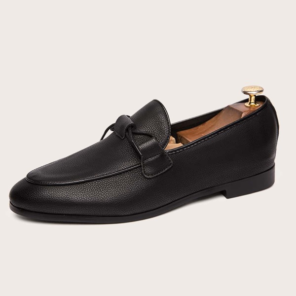 

Men Minimalist Wide Fit Loafers, Black