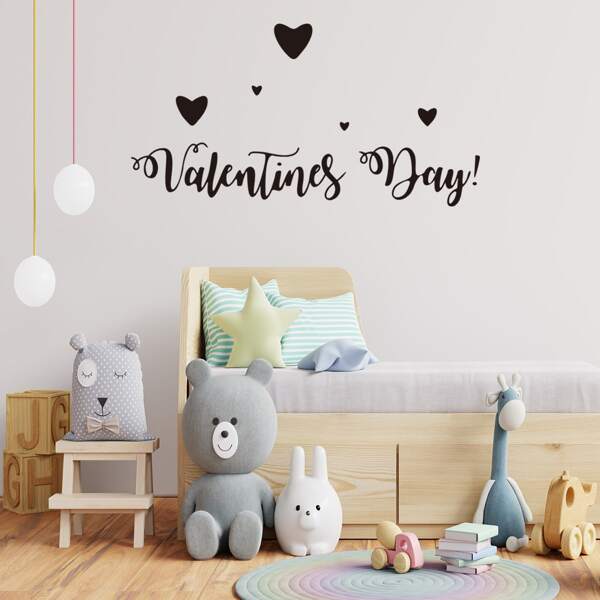 

Slogan Graphic Wall Sticker, Black