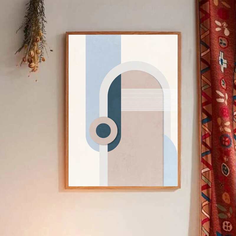 

Graphic Print Wall Painting Without Frame, Multicolor