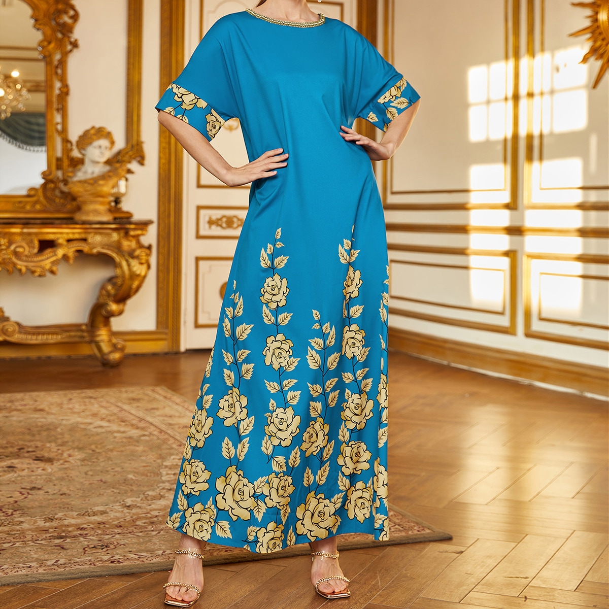 Image of Embroidery Tape Floral Dress