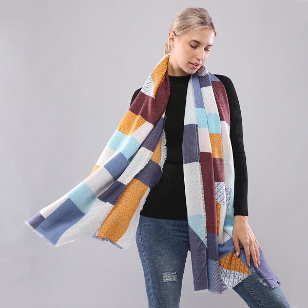 

Color Block Scarf, Multicolor