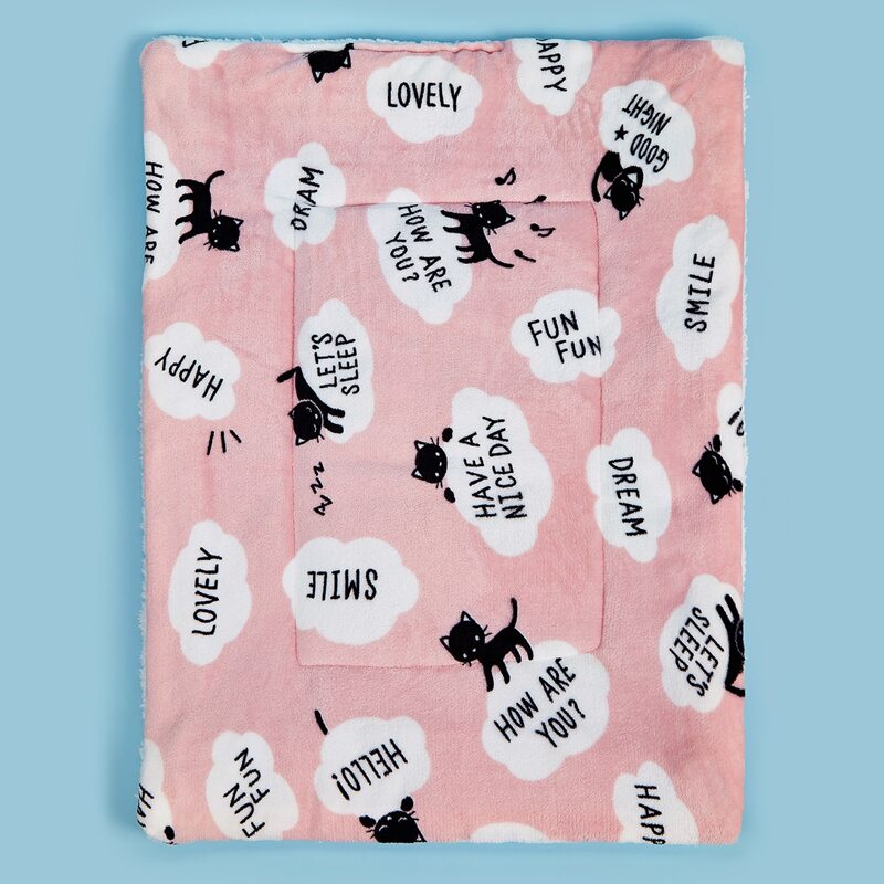 

Cartoon Graphic Cat Mat, Pink