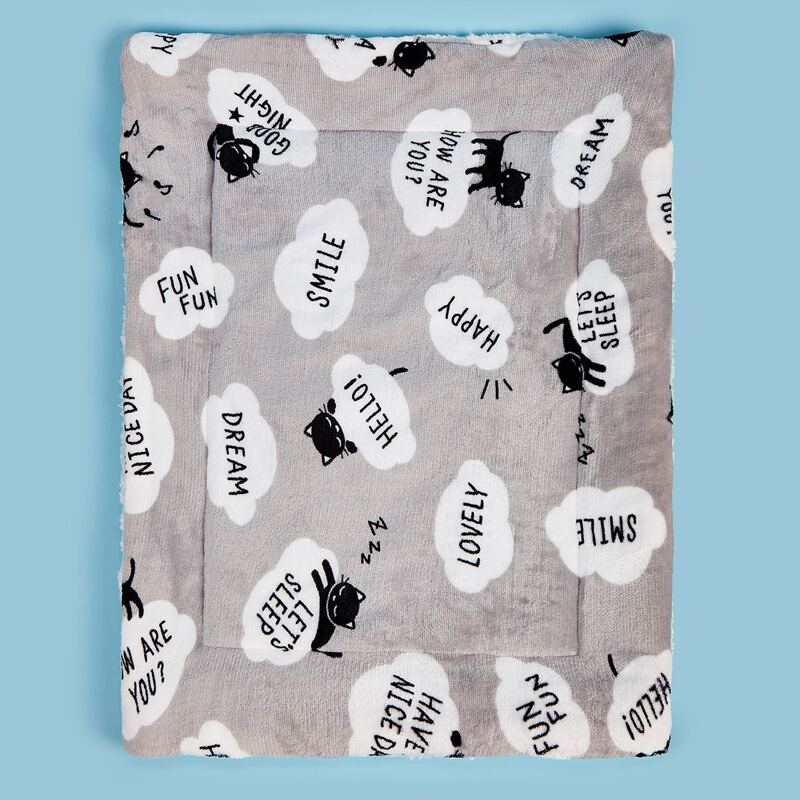 

Cartoon Graphic Cat Mat, Grey