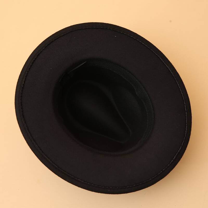 

Solid Fedora Hat, Black