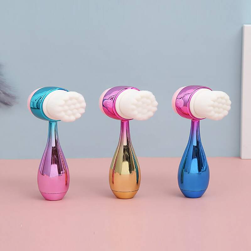 

1pc Random Double Side Facial Cleanser Brush, Multicolor