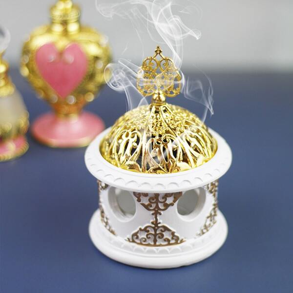

1pc Hollow Incense Burner, White