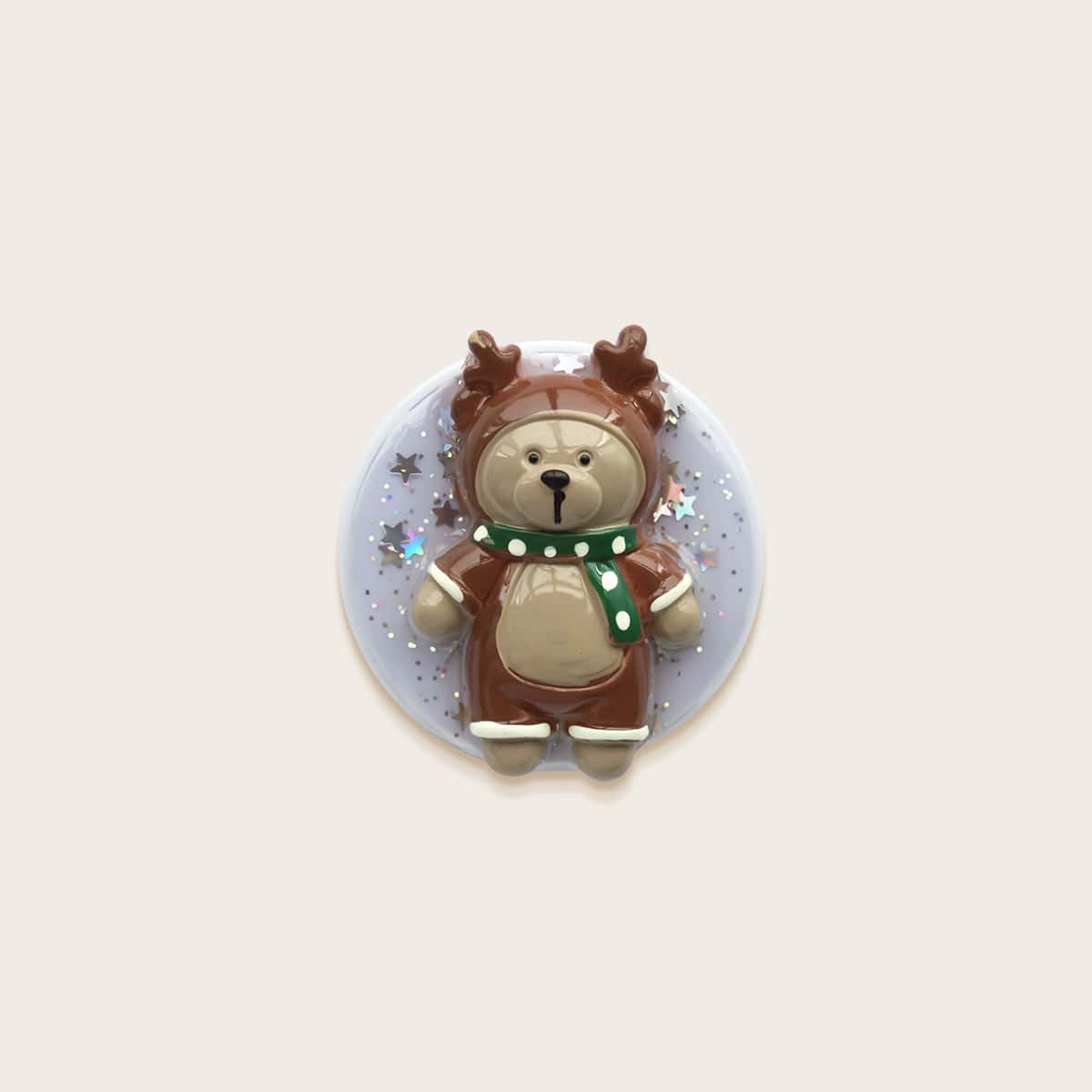 

Bear Decor Pop-Out Phone Grip, Brown