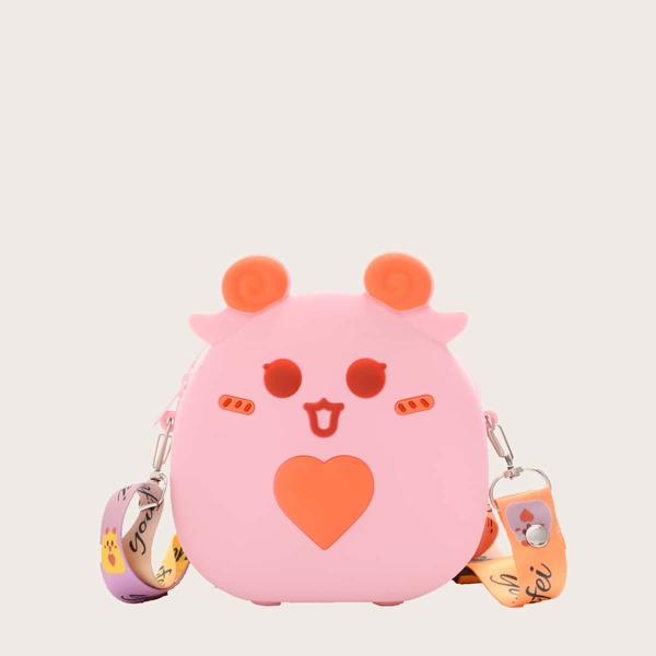 

Girls Cartoon Shaped Crossbody Bag, Pink