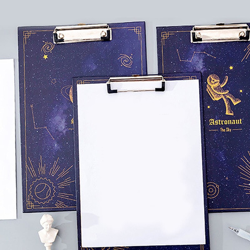 

1pc Galaxy Print Random Clipboard, Multicolor