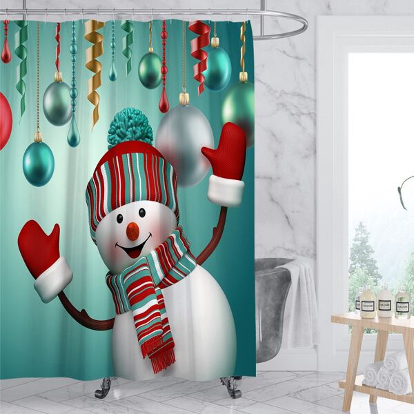 

Snowman Print Shower Curtain, Multicolor