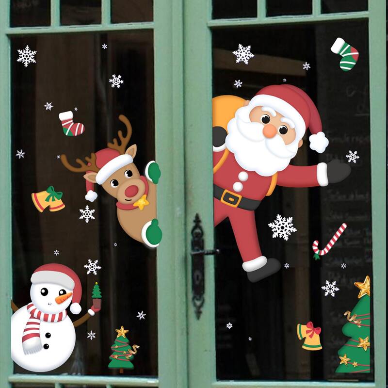 

Christmas Cartoon Graphic Window Sticker, Multicolor