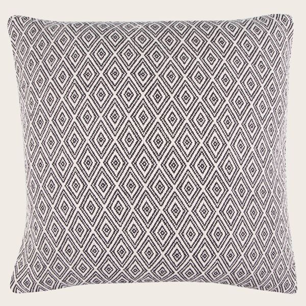 

Geometric Pattern Cushion Cover Without Filler, Black