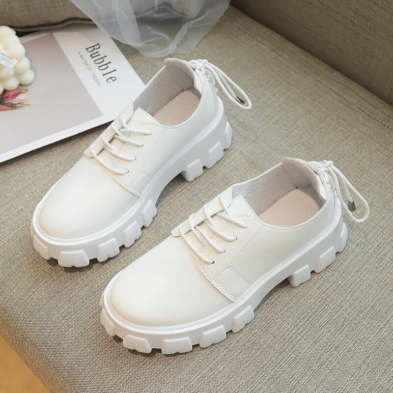 

Lace-up Front Wedges, White