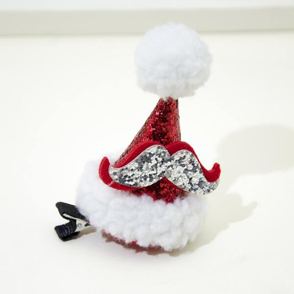 

Christmas Hat Decor Dog Hair Clip, Red