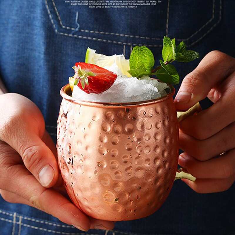 

Stainless Steel Cup With Handle, Rose gold