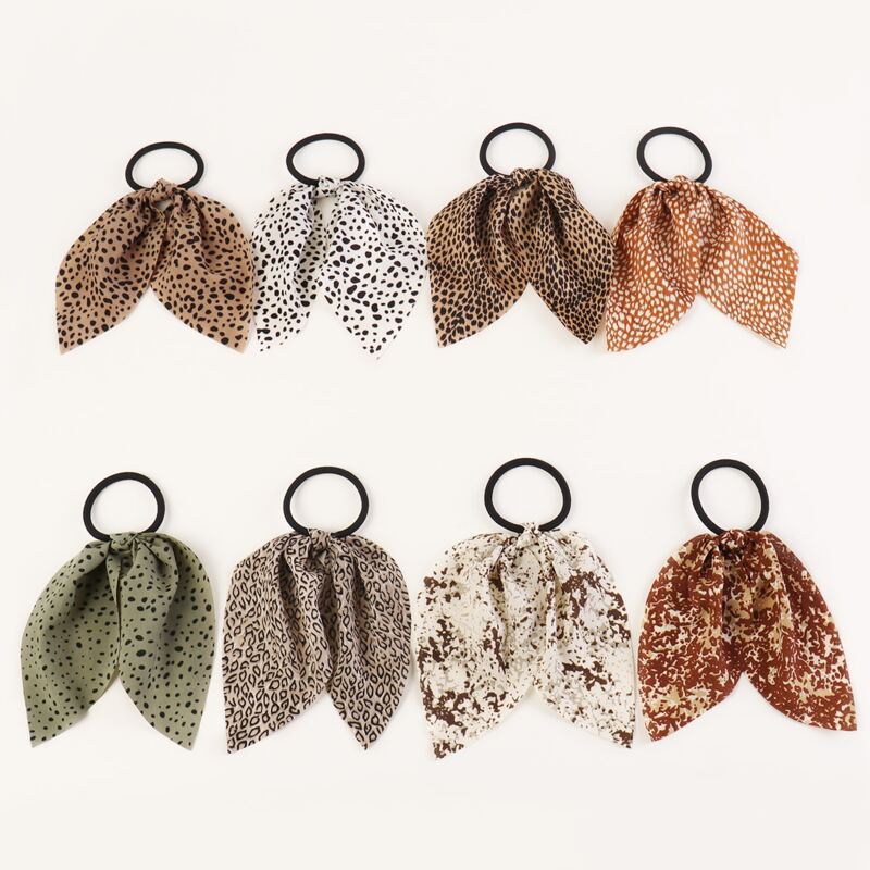 

8pcs Graphic Hair Tie, Multicolor