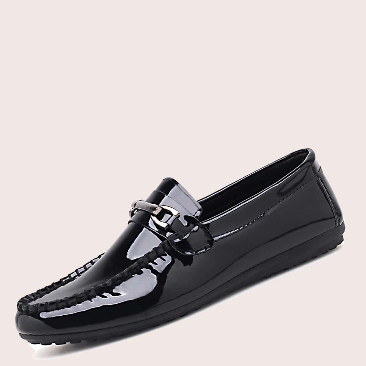 

Guys Horsebit Decor Loafers, Black
