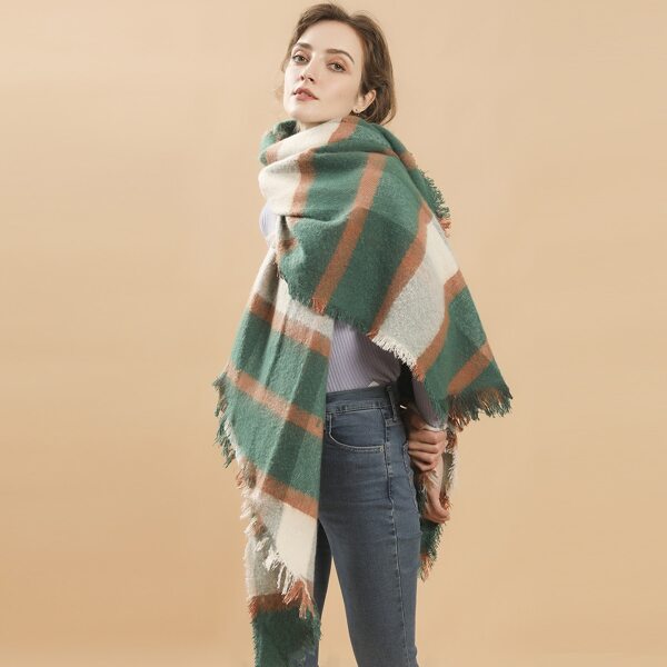 

Plaid Pattern Scarf, Multicolor