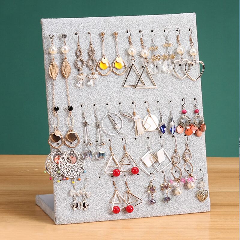 

1pc Earring Storage Rack, Grey