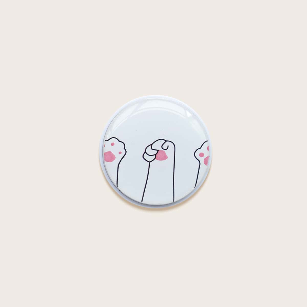 

Cartoon Graphic Pop-Out Phone Grip, White