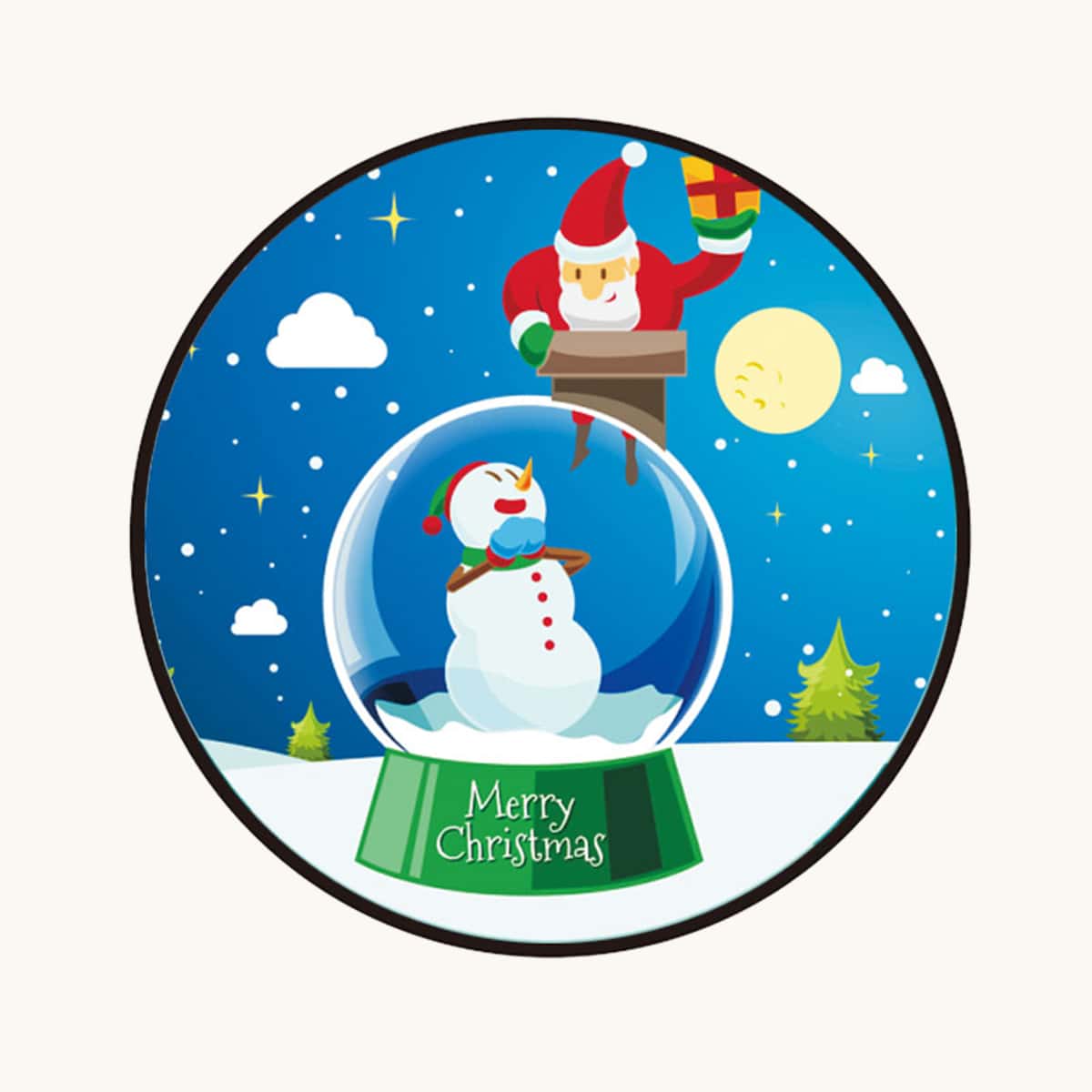 

Christmas Snowman Pattern Pop-Out Phone Grip, Blue