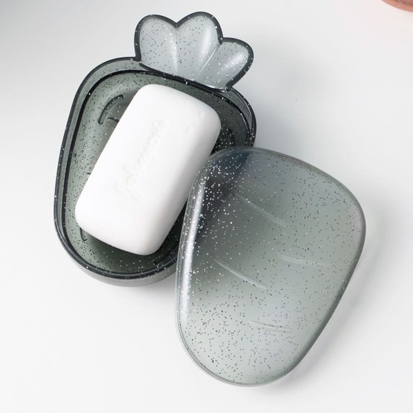 

1pc Carrot Shaped Soap Box, Grey