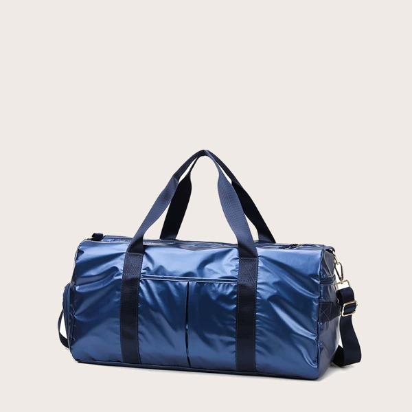 

Metallic Large Capacity Barrel Bag, Royal blue