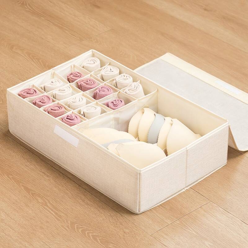 

1pc Foldable Underwear Storage Box, White