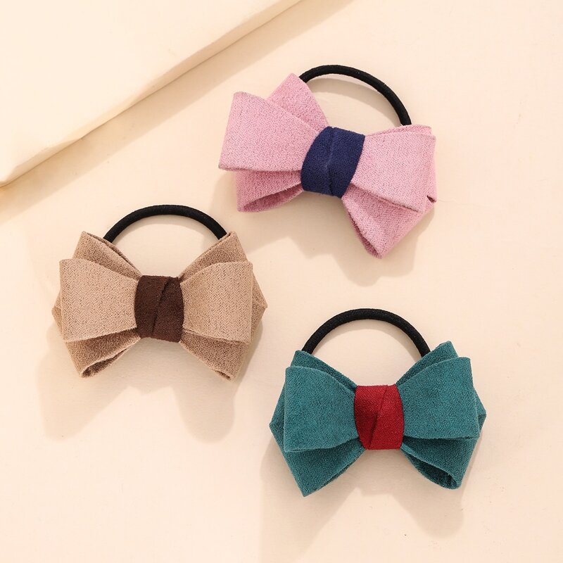 

3pcs Bow Hair Tie, Multicolor