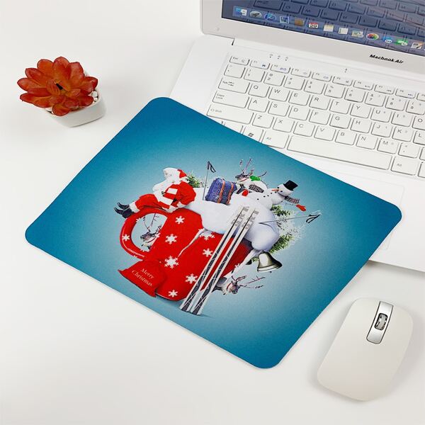 

Christmas Santa & Snowman Mouse Pad, Multicolor