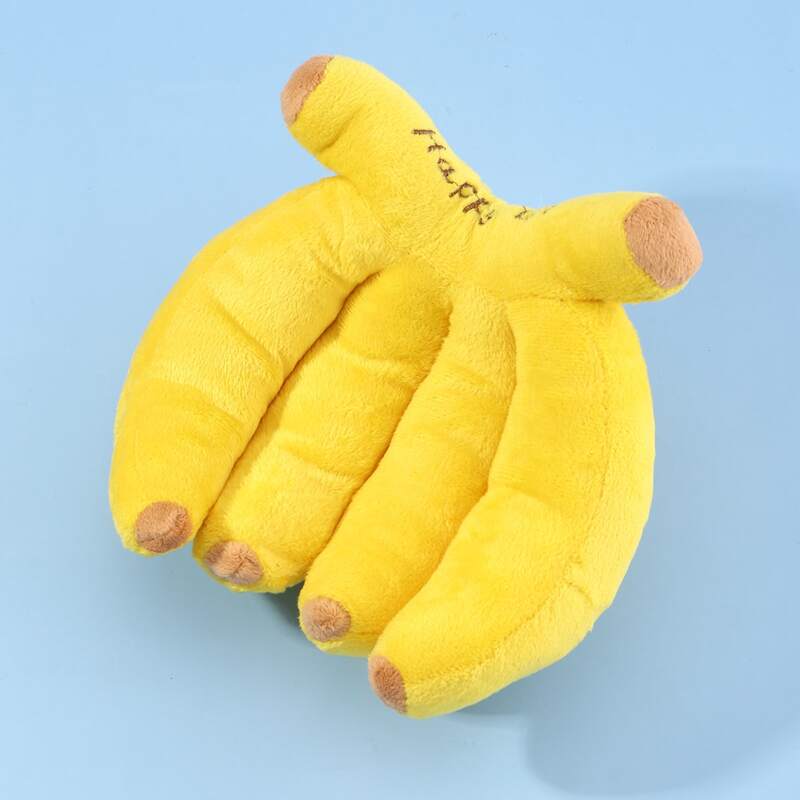 

Banana Shaped Dog Chew Toy, Yellow