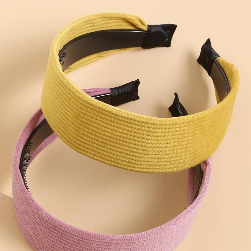 

2pcs Plain Hair Hoop, Multicolor