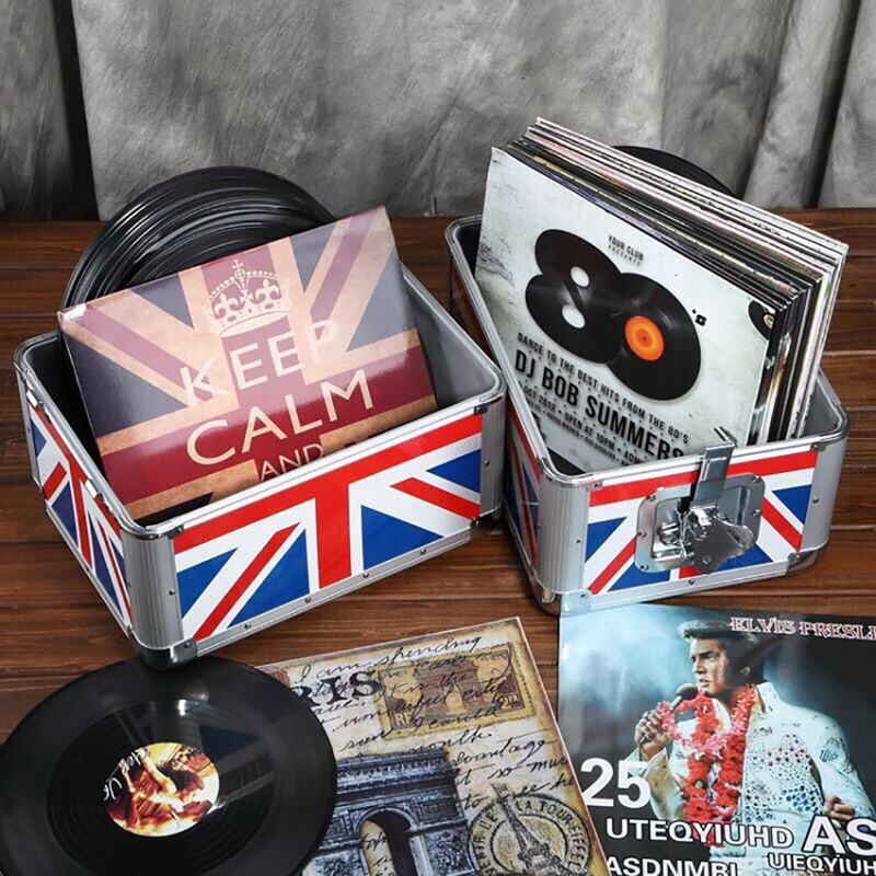 

2pcs Random Record Design Wall Sticker, Black
