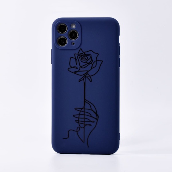 

Flower Pattern iPhone Case, Blue