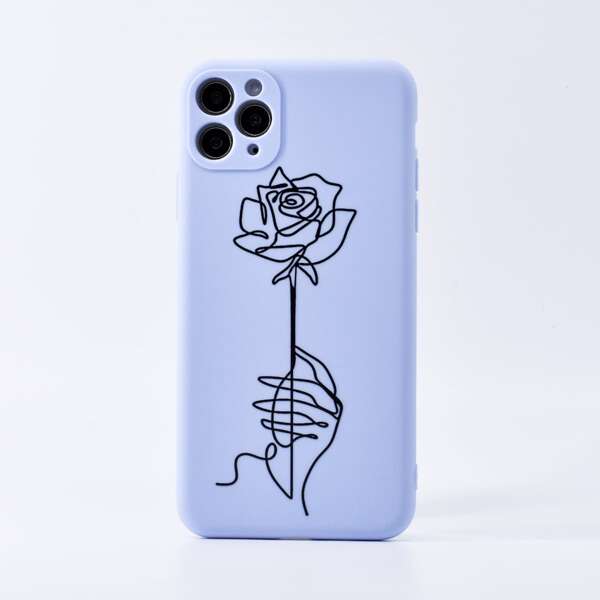 

Flower Pattern iPhone Case, Baby blue