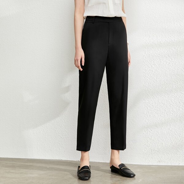 

Pocket Side Tailored Pants, Black