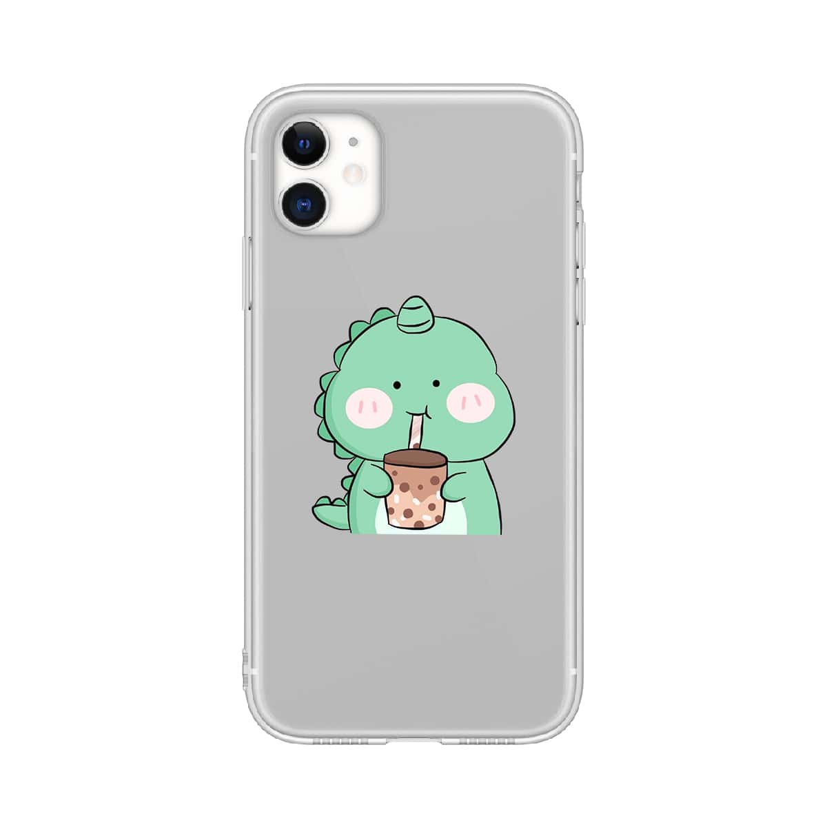 

Cute Dinosaur Clear iPhone Case, Multicolor
