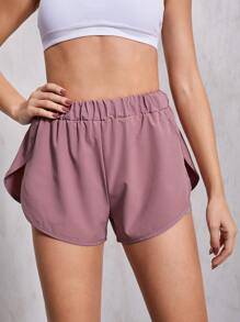 Shorts deportivos Liso - Rosa vieja - Ver 3