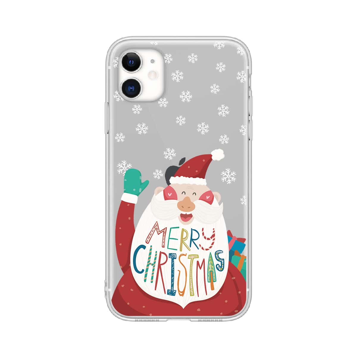 

Christmas Santa Clear iPhone Case, Multicolor