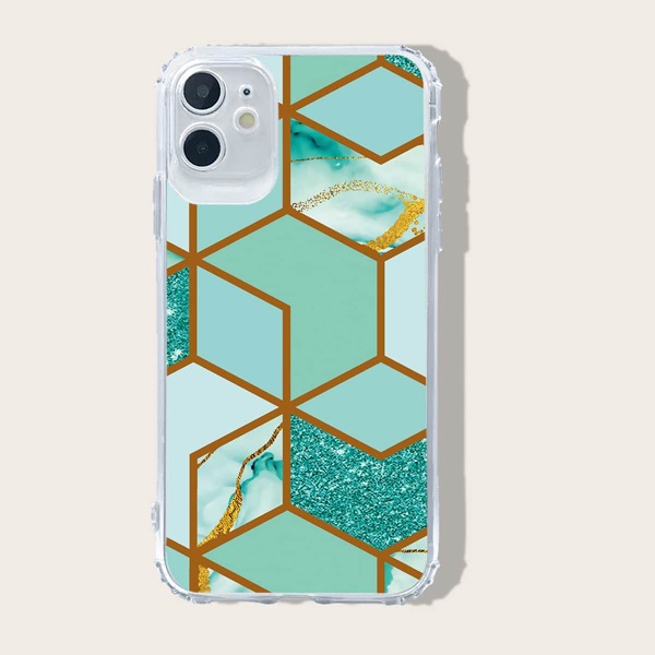 

Geometric Pattern iPhone Case, Green