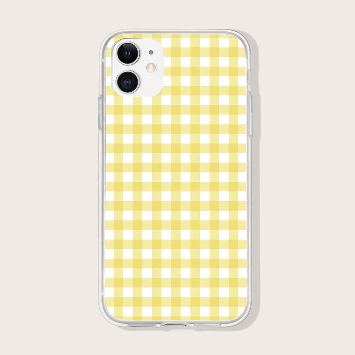 

Plaid iPhone Case, Yellow
