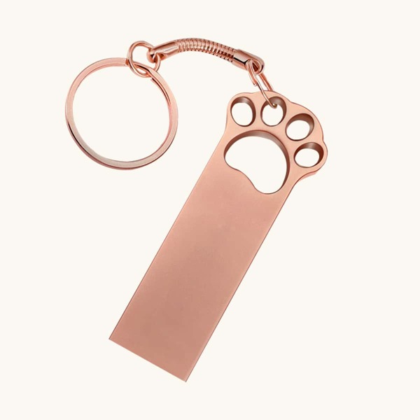 

Cat Paw Design USB Flash Drive, Pink