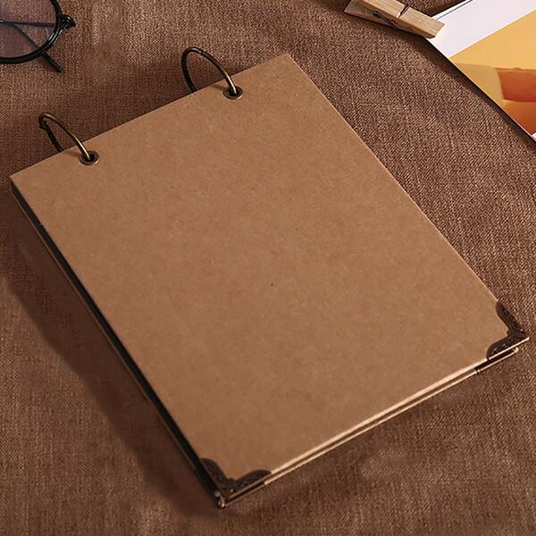 

1pack Kraft Paper Loose-leaf Notebook, Brown