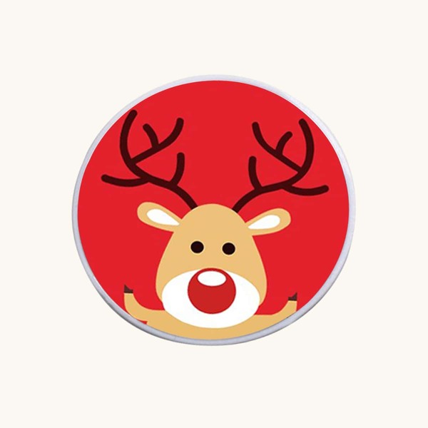 

Christmas Deer Pattern Pop-Out Phone Grip, Red
