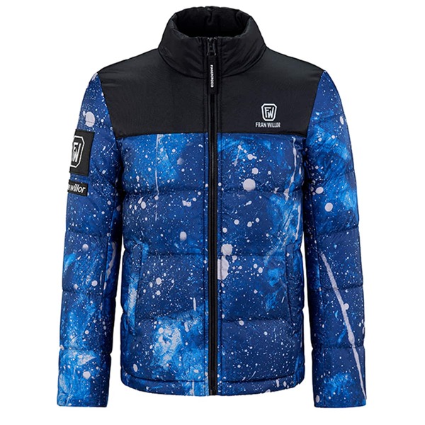 

Men Letter Graphic Spliced Puffer Jacket, Multicolor
